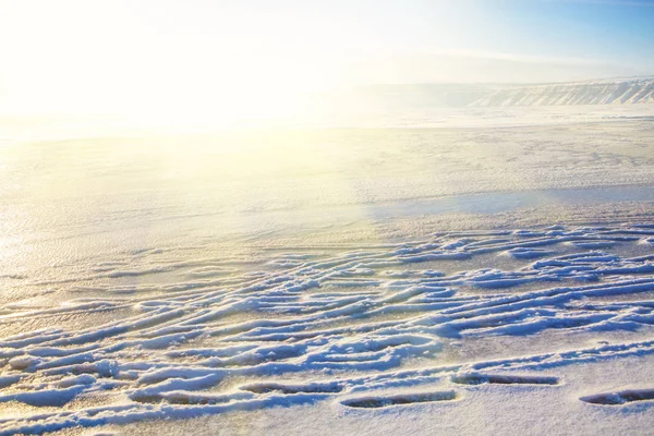 Zimowy Krajobraz Słoneczna Pogoda — Zdjęcie stockowe