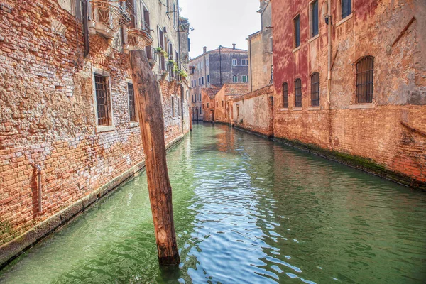 Canal Traditionnel Venise Ancienne Architecture — Photo