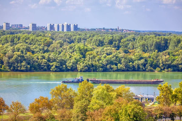 Luftbild Von Belgrad Und Donau — Stockfoto