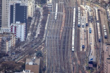 Demiryolu Kavşağı'nda Paris, havadan görünümü 