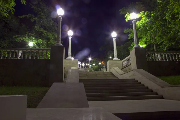 Scène Nocturne Dans Parc Valea Morilor Chisinau Moldavie — Photo