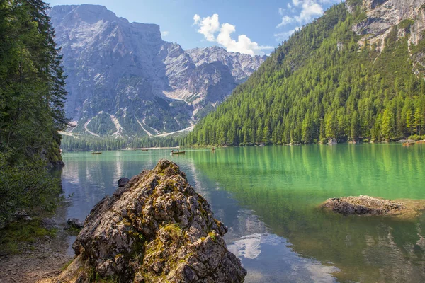 Majestuosa Naturaleza Del Lago Braies Italia — Foto de Stock