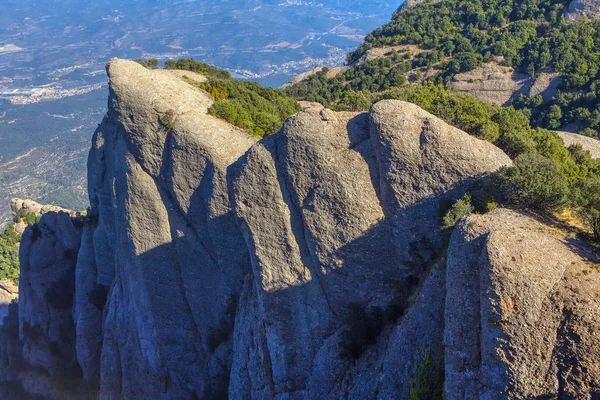 Espectacular Montaña Montserrat Con Picos Rocosos España — Foto de Stock