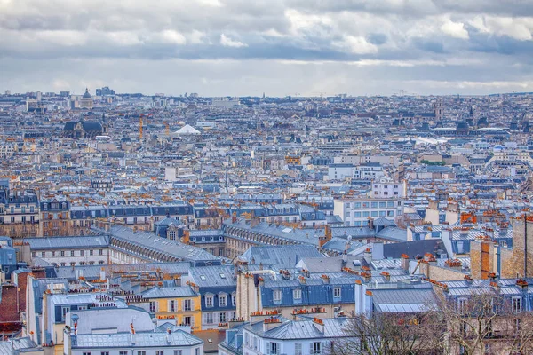 Modern Paris Aerial View City — Stock Photo, Image