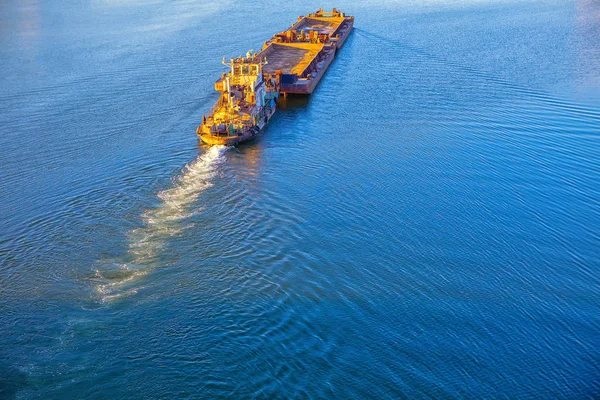 Barco Carga Vacío Navegando Mar — Foto de Stock