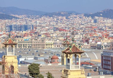 Barselona havadan manzara, dağ görünümü