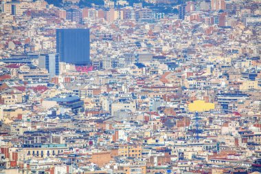 Barcelona şehrin havadan görünümü 