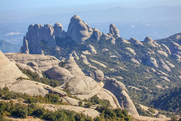 Paisaje Con Montañas Acantilados Montserrat — Foto de Stock