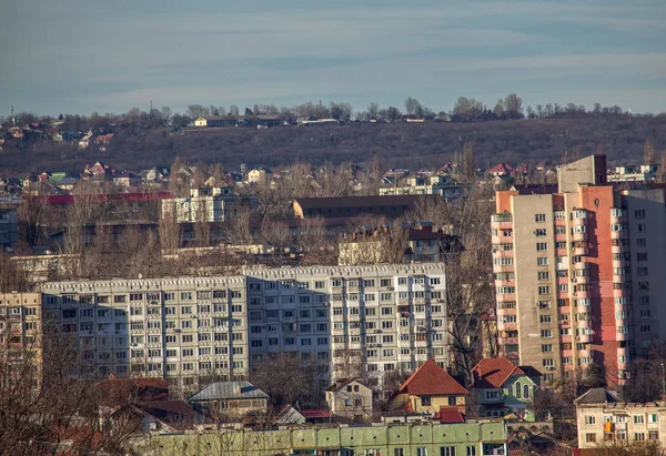 Utsikt Över Stadsbilden Hus Gatan — Stockfoto