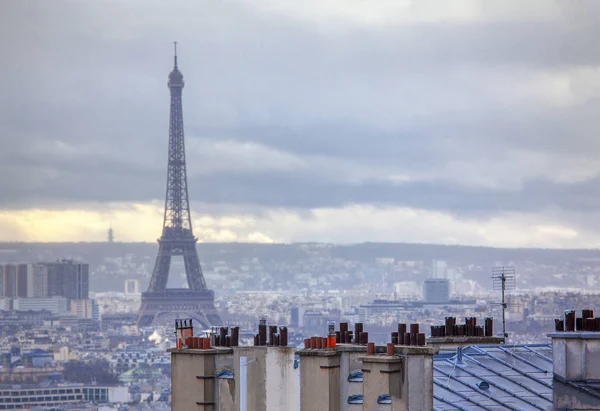 Çatı Paris Hava Manzara — Stok fotoğraf