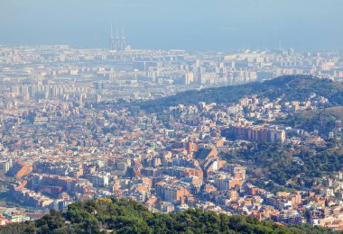 İlkbahar Barcelona havadan görüntü