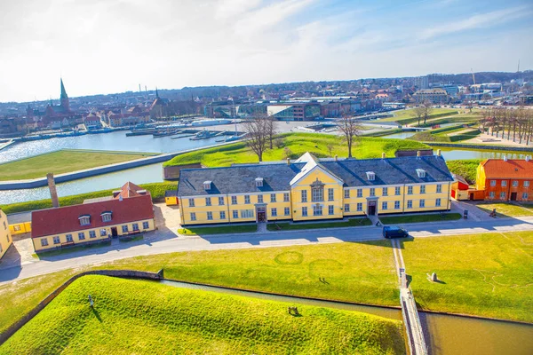 Vista Aérea Cidade Helsingor Dinamarca — Fotografia de Stock