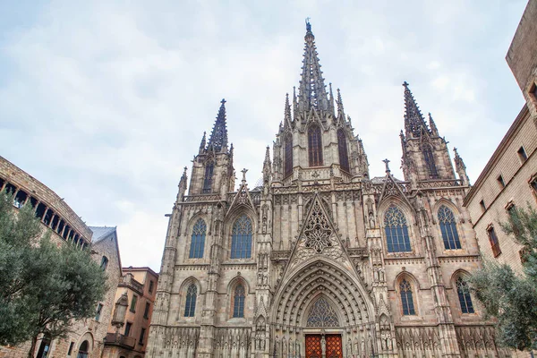 Catedral Santa Cruz Santa Eulalia Barcelona — Foto de Stock