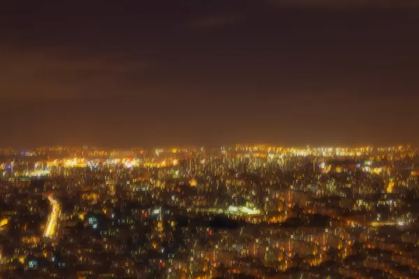 Розмитий Образ Міста Вночі — стокове фото