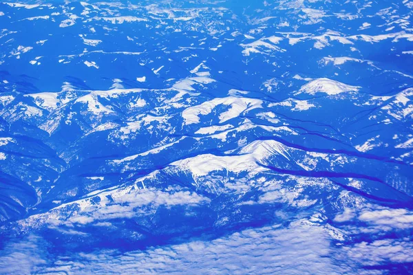 Paisaje Aéreo Los Alpes Nevados — Foto de Stock