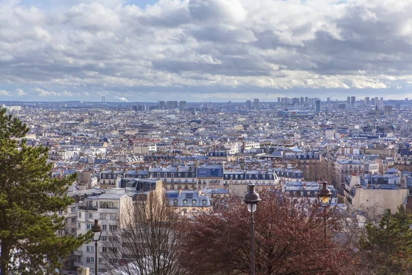 Paris Landskap Flygvy Över Staden — Stockfoto