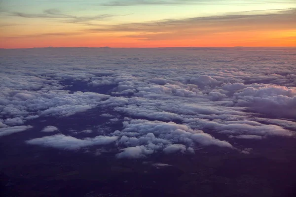 Sonnenuntergang Über Den Wolken Schöne Wolkenlandschaft — Stockfoto