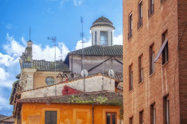 İtalya'da eski mimarinin ayrıntıları 