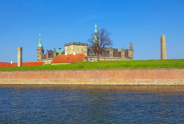 Kronborgský Hrad Vodní Kanál Helsingor Dánsko — Stock fotografie