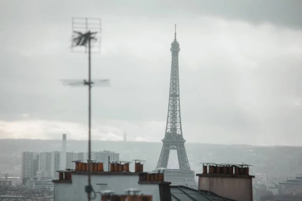 Eiffelturm Und Antennenblick Paris — Stockfoto