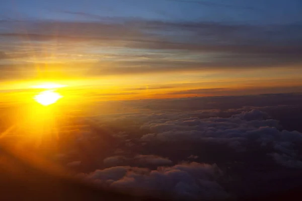 Vlucht Avond Wolken — Stockfoto