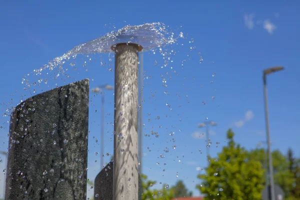 Dettagli Spruzzi Acqua Fontana — Foto Stock