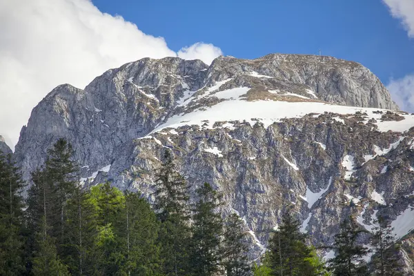 Hermosa Montaña Los Alpes Cubierta Nieve — Foto de Stock