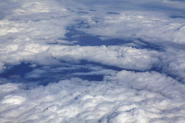 Paisagem Aérea Com Nuvens Brancas — Fotografia de Stock