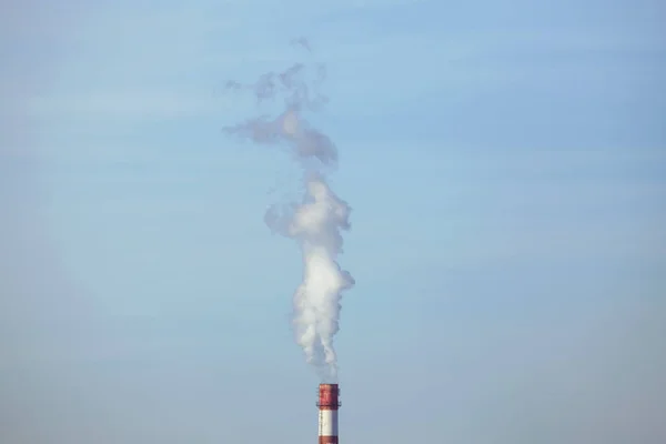Poluição Ambiental Fumaça Fábrica Tubos — Fotografia de Stock