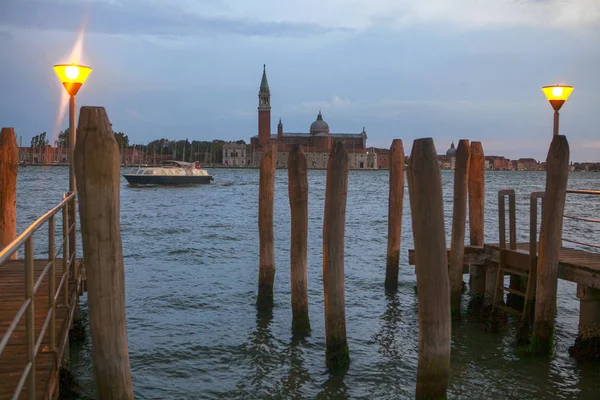 Alter Hölzerner Hafen Venedig — Stockfoto