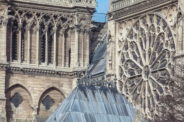 Details of West Rose Window of Notre Dame de Paris