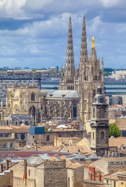 Bordeaux Architektur Blick Auf Pey Berland Turm Und Kathdrale Saint — Stockfoto