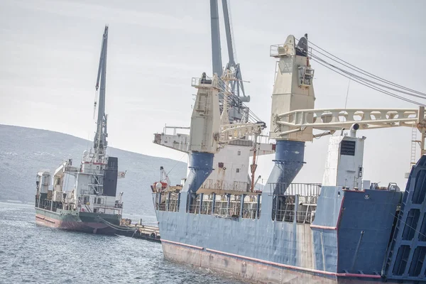 Industriële Cargo Drijvende Platformen Zee — Stockfoto