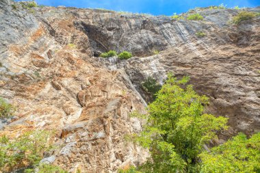Kayalık dağların ve kayalıkların yüzeyi 