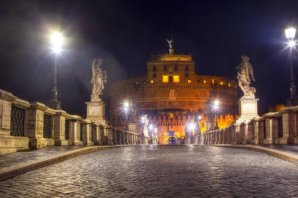 Кастель Сант Анджело Ватикані Нічна Сцена — стокове фото