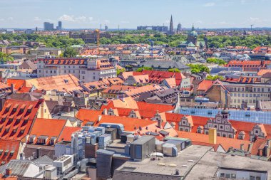 Münih şehir mimarisinin görünümü