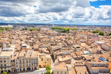 Şehrin Bordeaux panoramik görünümü 