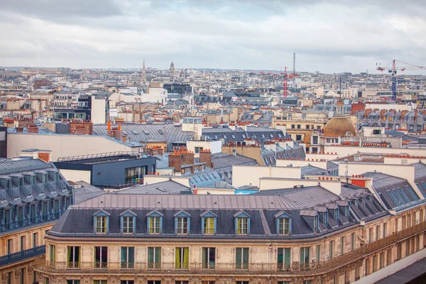 Типовий Паризької Архітектури Повітряних Міського Пейзажу — стокове фото