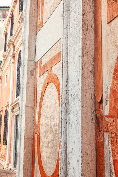 Architecture details of wall in Venice