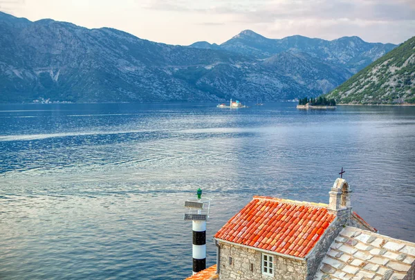 Prachtig Landschap Van Baai Van Kotor Montenegro — Stockfoto