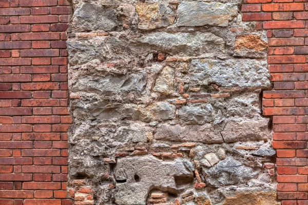 Vieux Mur Avec Pierres Briques — Photo
