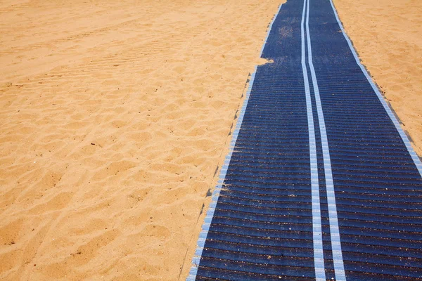 Sentier Randonnée Sur Plage Sable — Photo