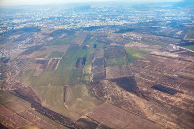 Tarım alanlarının havadan görünüşü