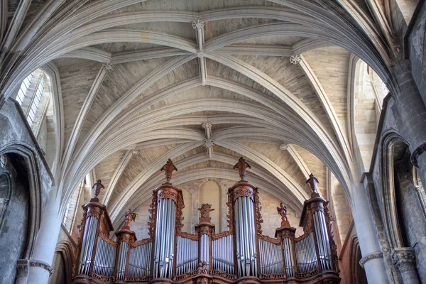 Órgano Dentro Iglesia Católica —  Fotos de Stock