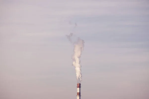 Industriell Giftig Fabriks Rök Atmosfären — Stockfoto