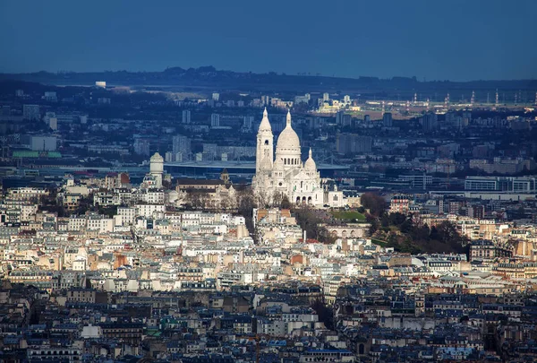 Panorama Paříže Kostela Montmartre — Stock fotografie