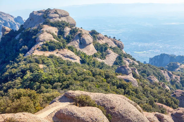 Naturaleza Española Con Hermosas Montañas Montserrat — Foto de Stock