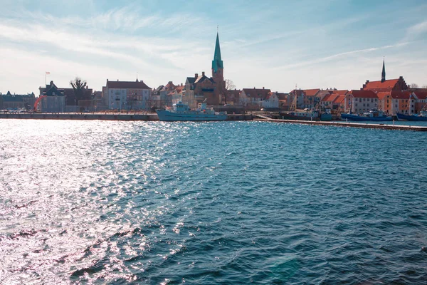 Côte Danoise Vue Sur Église Saint Olaf Helsingor — Photo