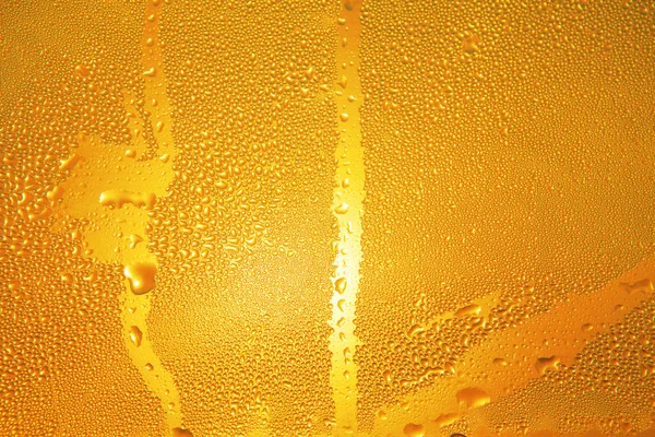 Druppels Koude Bierfles Zonlicht — Stockfoto