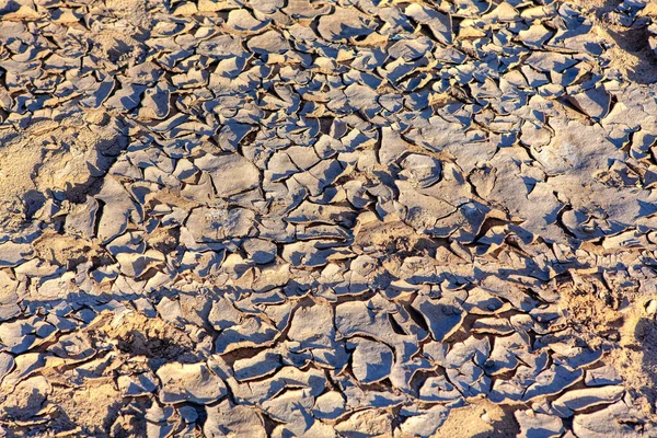 Droog Vuil Land Bodem Van Een Gedroogd Meer — Stockfoto